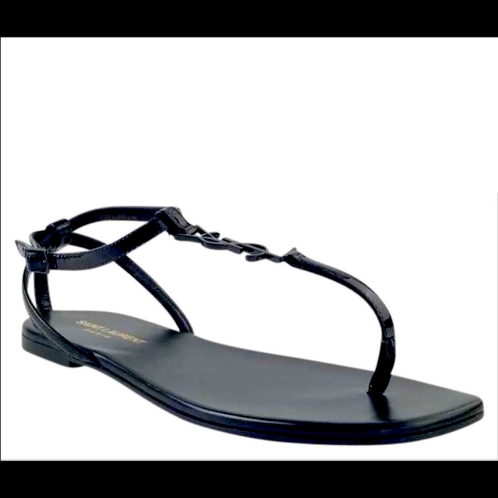 Black YSL Sandals